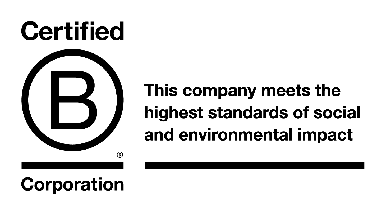 Certified B Corporation. This company meets the highest standards of social and environmental impact.